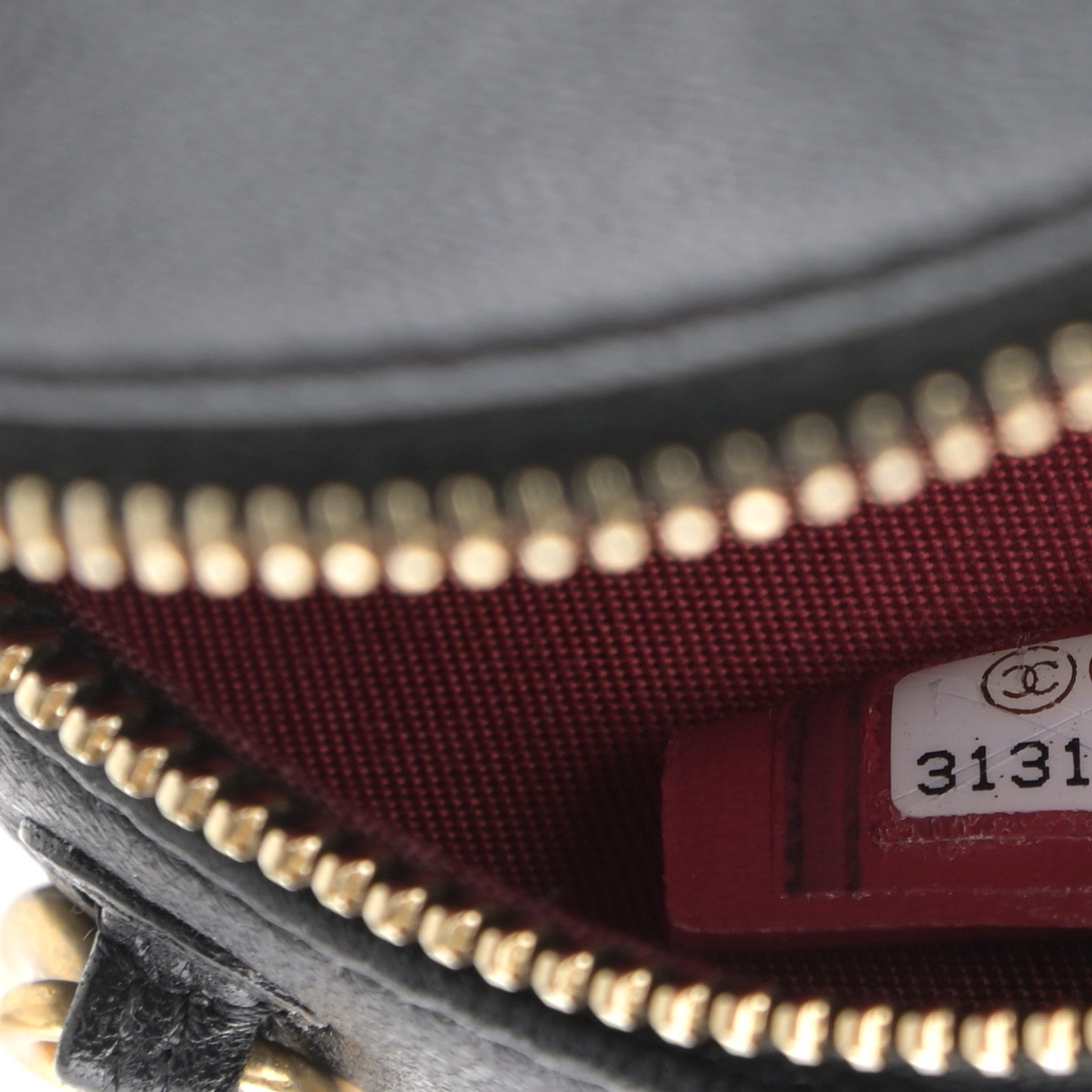 Chanel Shiny Goatskin Quilted Chanel 19 Round Clutch With Chain Black 7 of 11