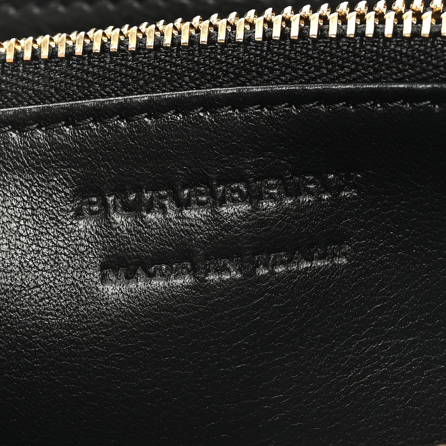 Burberry Calfskin Haymarket Check Elmore Zip Around Wallet Black 6 of 6