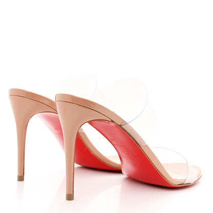 Christian Louboutin Patent PVC Just Nothing 85 Slide Sandals 39 Nude 4 of 7
