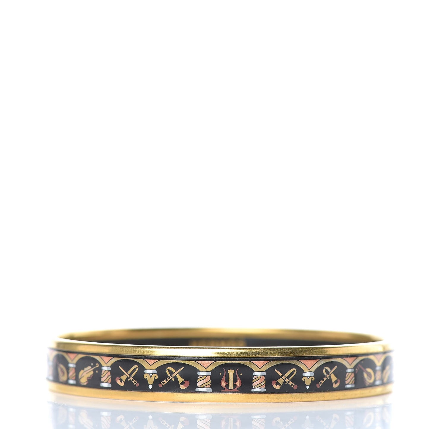 Enamel Printed Narrow Musical Instruments Bracelet 70