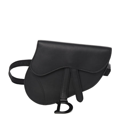 Christian Dior Ultra Matte Calfskin Saddle Belt Bag Black 1 of 9
