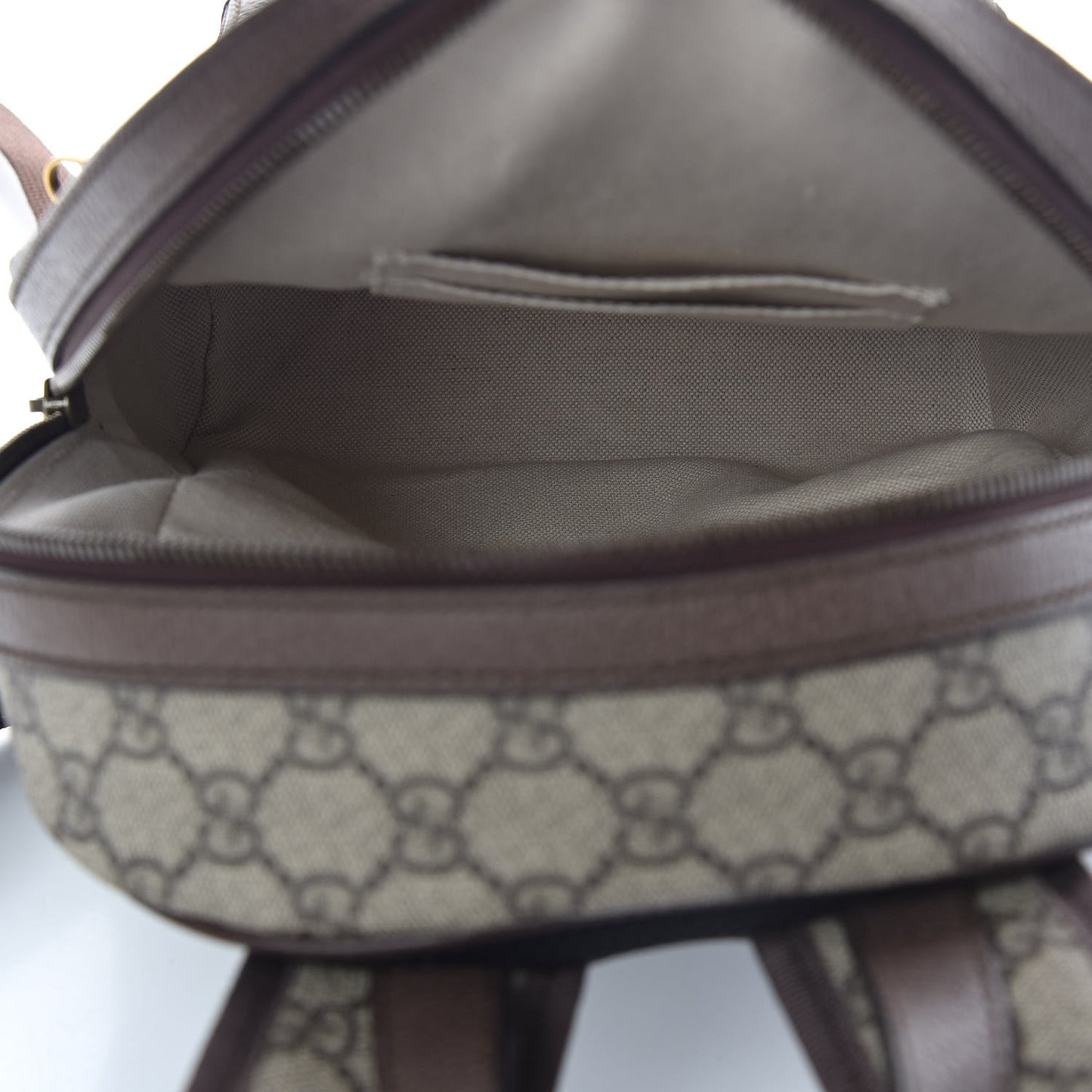 GG Supreme Monogram Calfskin Web Small Ophidia Day Backpack Beige Ebony New Acero