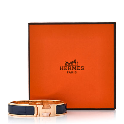 Hermes Enamel Narrow Clic Clac H Bracelet PM Ultramarine 5 of 5