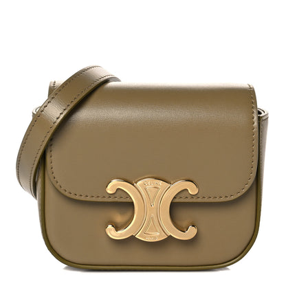 Celine Shiny Calfskin Mini Triomphe Olive 1 of 14