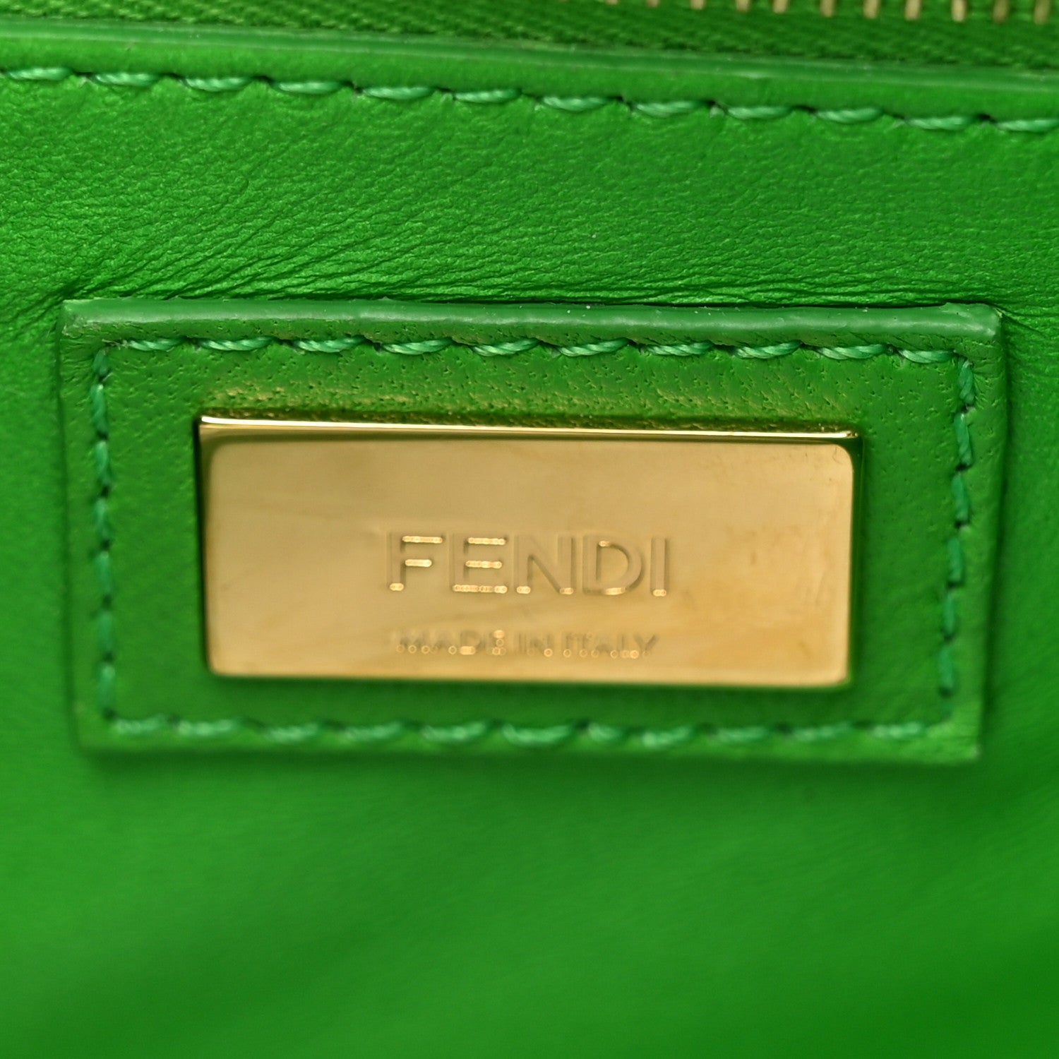 Fendi Nappa Mini Peekaboo Iconic Satchel Tomatillo 7 of 16