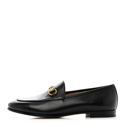 Gucci Calfskin Womens Jordaan Loafers 37 Black 1 of 8