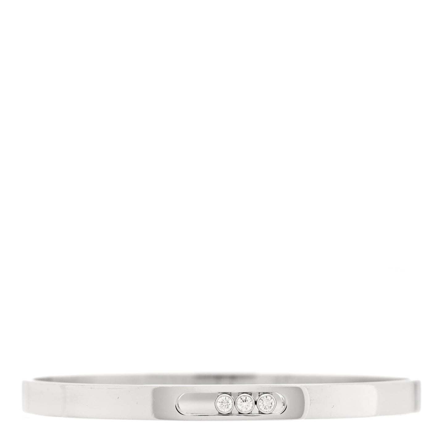 18K White Gold Diamond Move Noa Bangle Bracelet XS