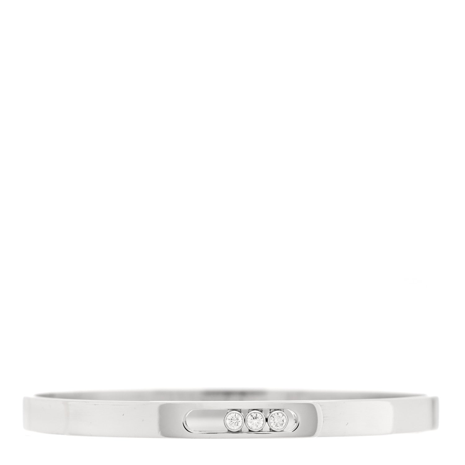 Messika 18K White Gold Diamond Move Noa Bangle Bracelet XS 1 of 3