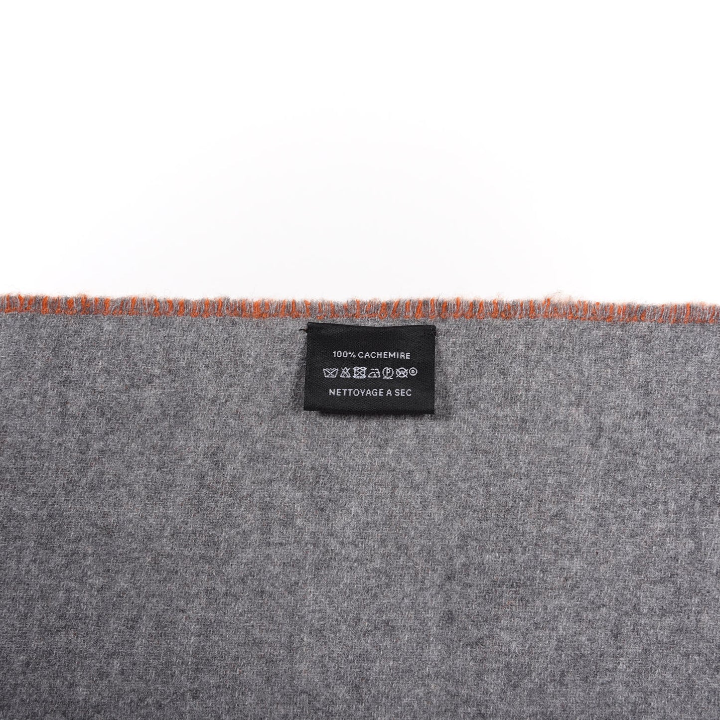 Cashmere Casaque Chevron Muffler Geranium Gris Flanelle