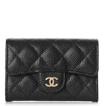 Chanel Caviar Quilted Flap Card Holder Black 1 of 8