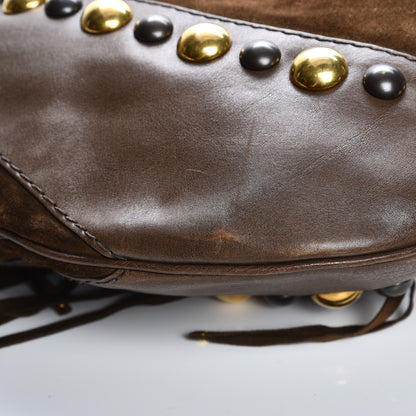 Gucci Calfskin Suede Fringe Babouska Hobo Brown 11 of 11
