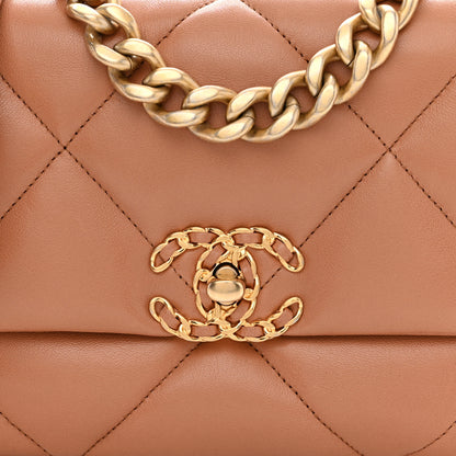 Chanel Lambskin Quilted Medium Chanel 19 Flap Brown 8 of 10