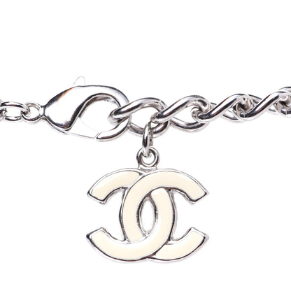 Chanel Pearl CC Long Necklace Pearly White Blue 11 of 14
