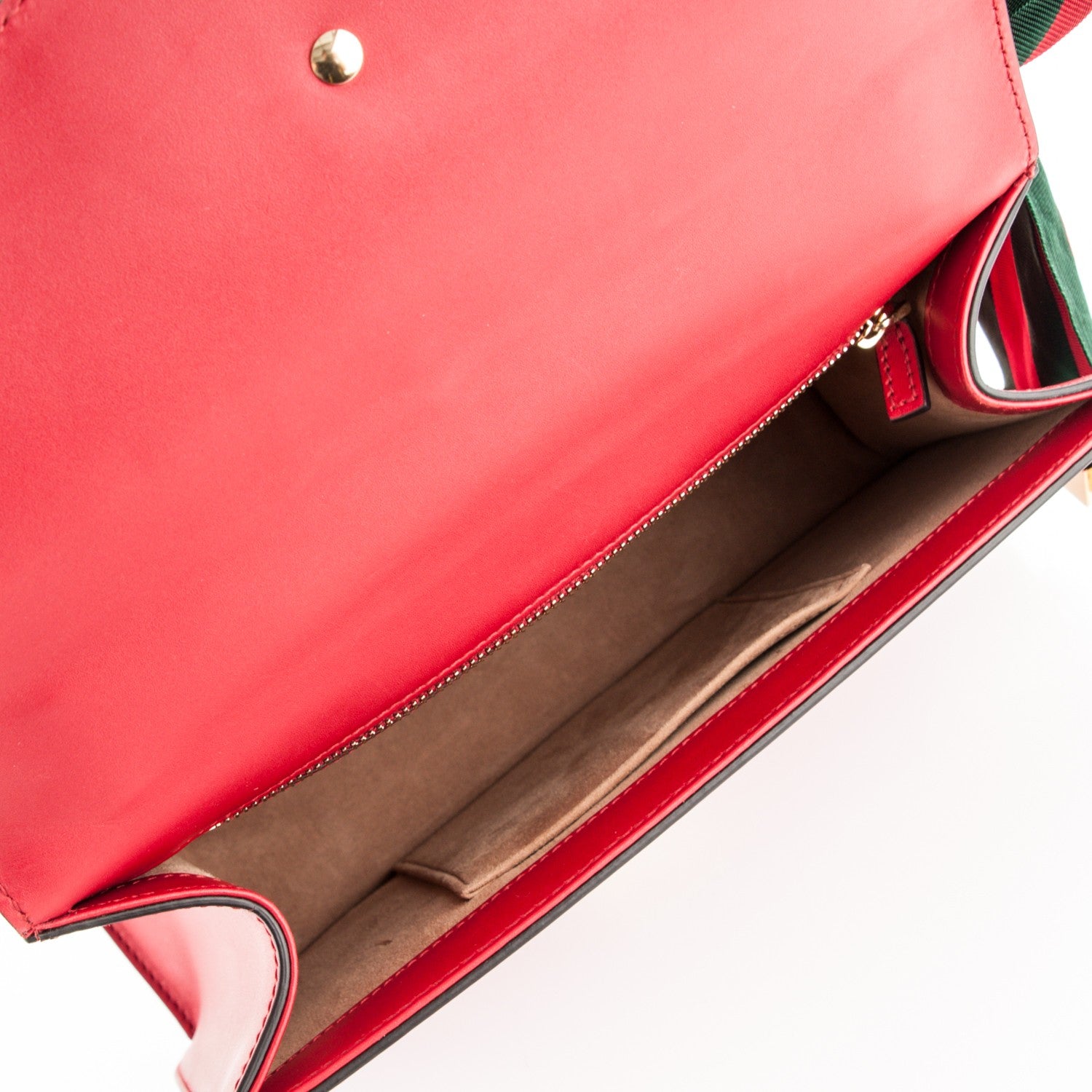 Gucci Calfskin Small Sylvie Shoulder Bag Hibiscus Red 5 of 6