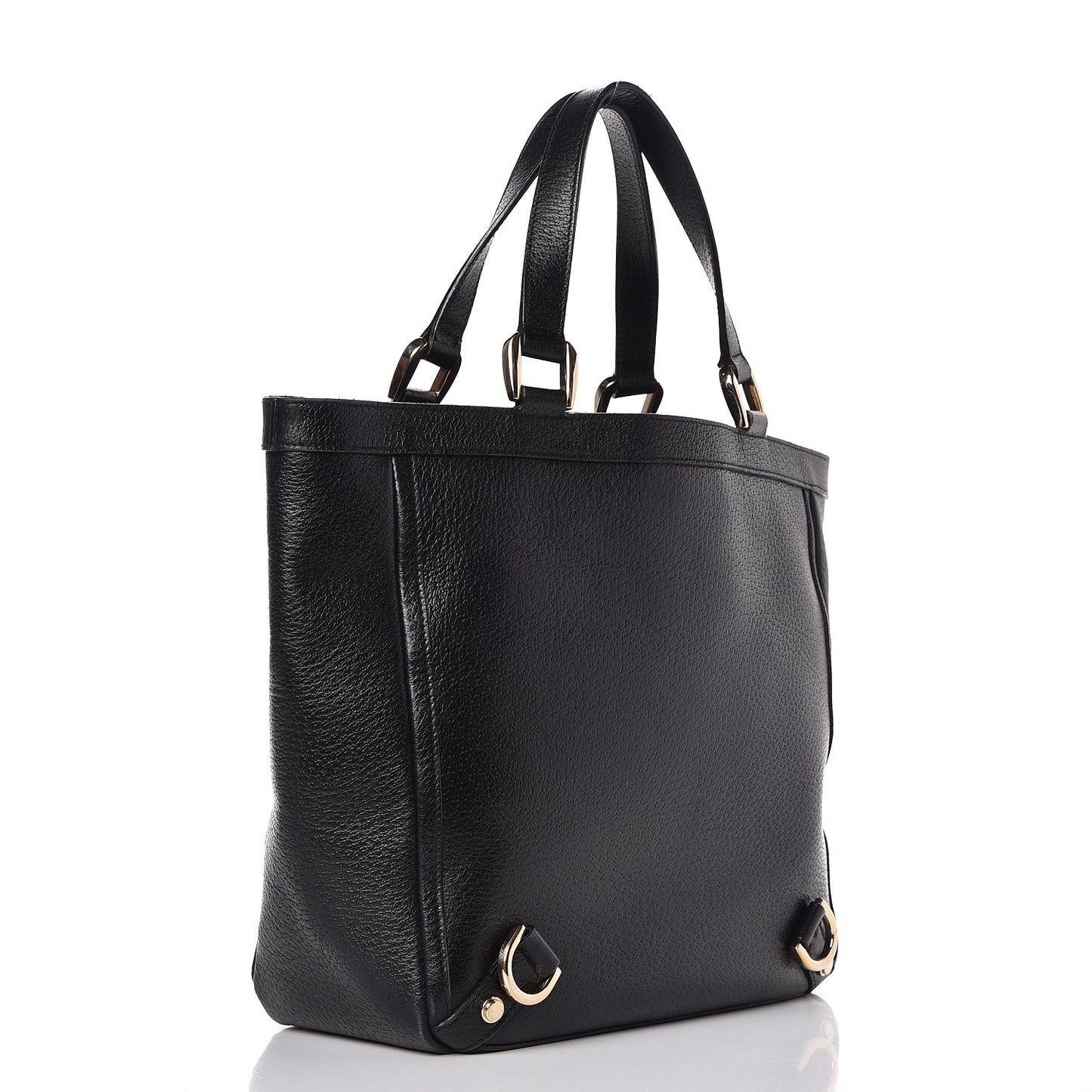 Calfskin Abbey Tote Black