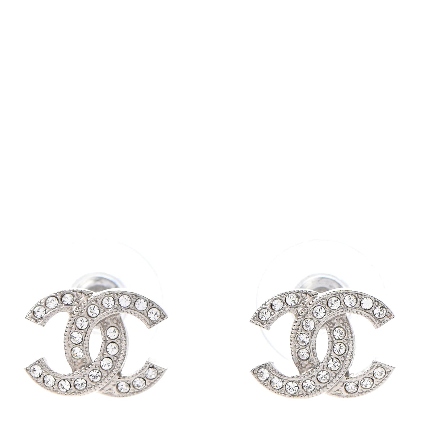 Crystal Mini Timeless CC Earrings Silver