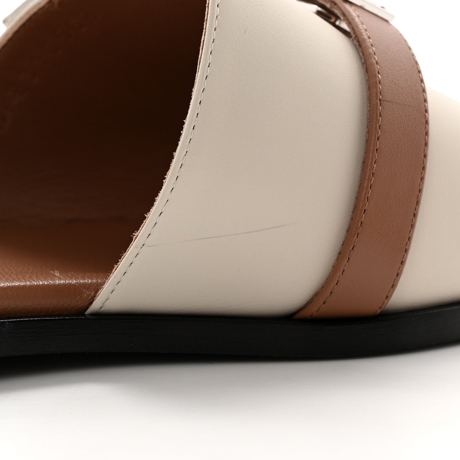 Hermes Calfskin Giulia Sandals 39 Beige Glaise Rose Perle 11 of 11