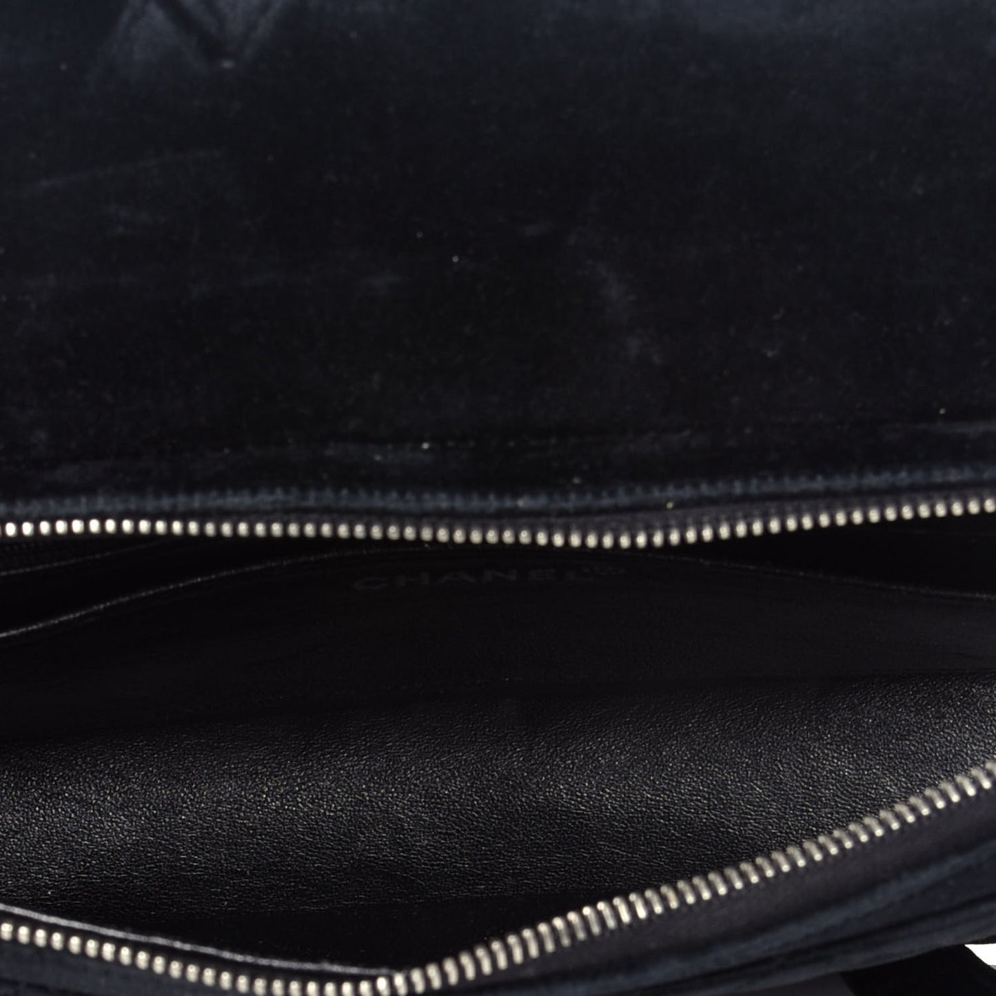 Velvet Quilted Flap Backpack Black