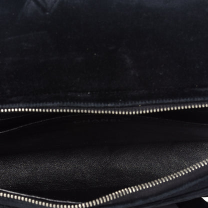 Chanel Velvet Quilted Flap Backpack Black 4 of 8
