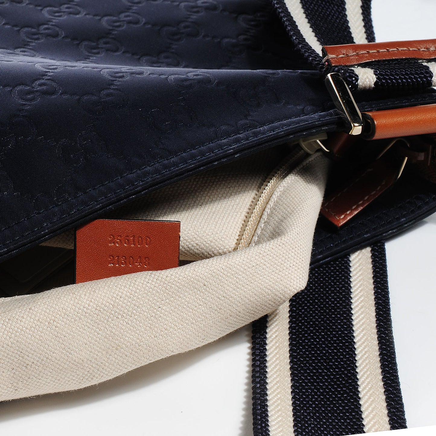 Nylon Monogram Small Messenger Bag Blue