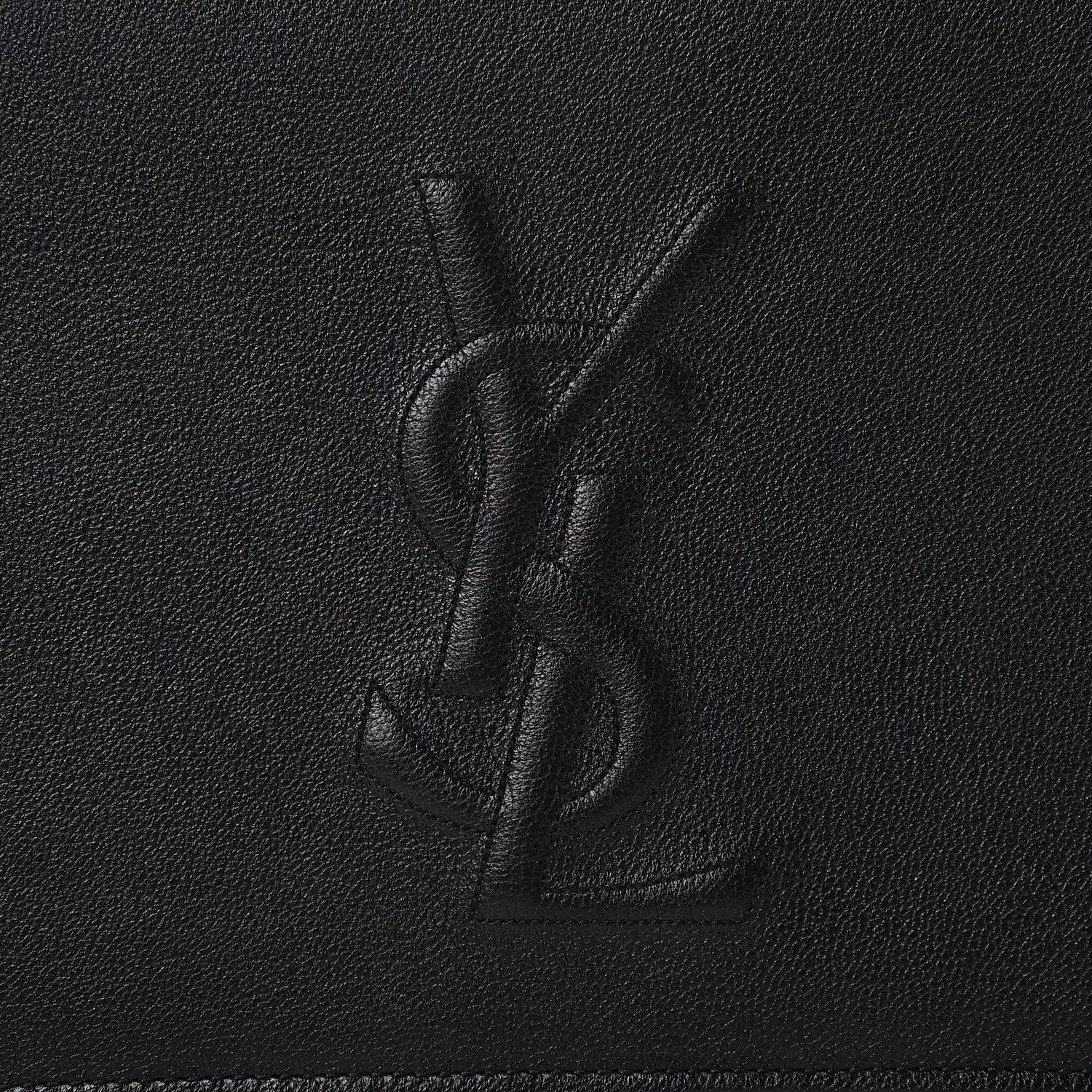 Saint Laurent Calfskin Monogram Large Belle De Jour Clutch Black 9 of 9