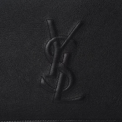 Saint Laurent Calfskin Monogram Large Belle De Jour Clutch Black 9 of 9