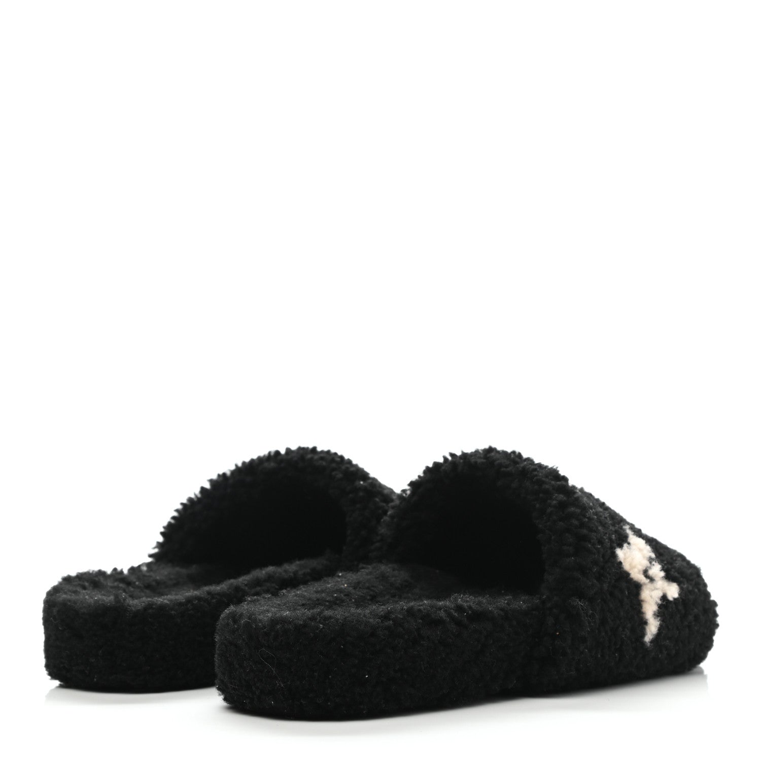 Louis Vuitton Shearling Bom Dia Flat Mules 41 Black 4 of 8