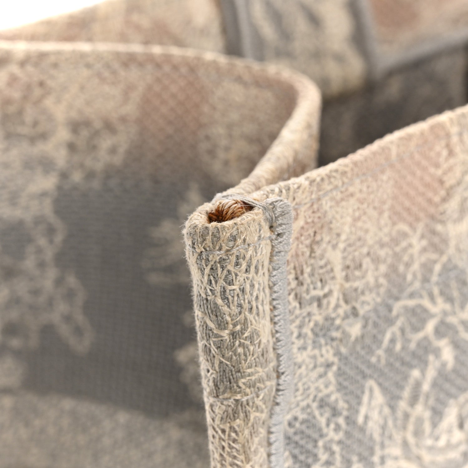 Christian Dior Canvas Embroidered Medium Dioriviera Toile De Jouy Book Tote Gray 11 of 14
