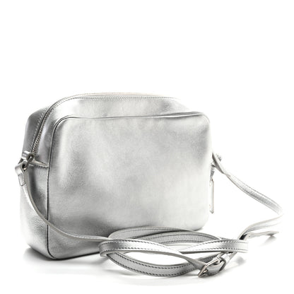Saint Laurent Metallic Calfskin Monogram Small Lou Camera Bag Silver 3 of 10