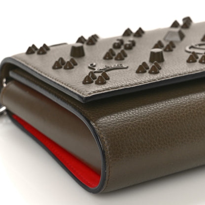 Christian Louboutin Calfskin Spikes Loubinthesky Paloma Clutch Silex 7 of 9