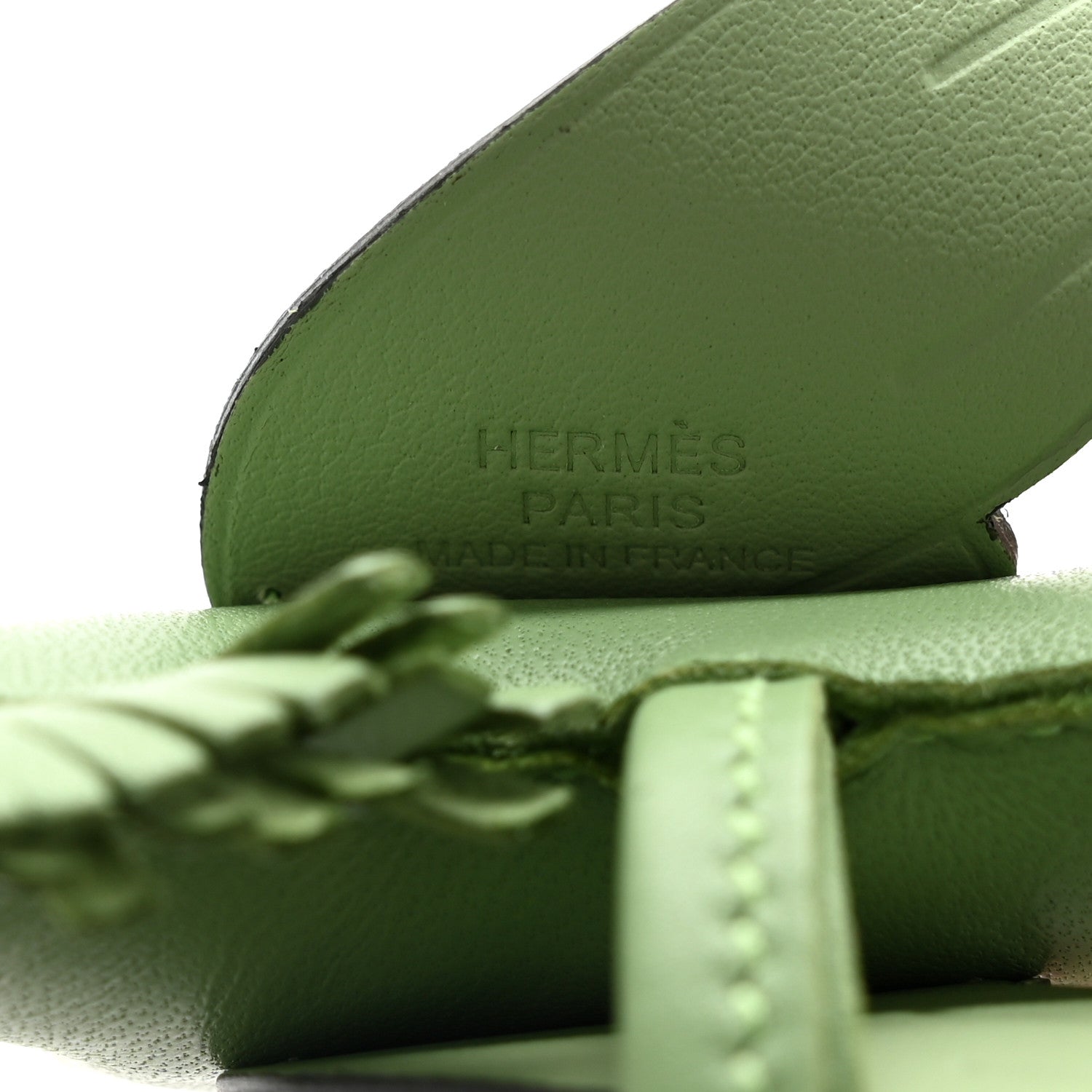 Hermes Milo Lambskin Grigri Rodeo Pegase Horse Bag Charm PM Vert Criquet 4 of 5
