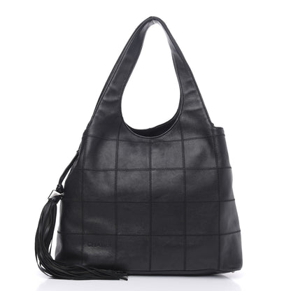 Chanel Calfskin Square Stitched Tassel Bag Black 1 of 11