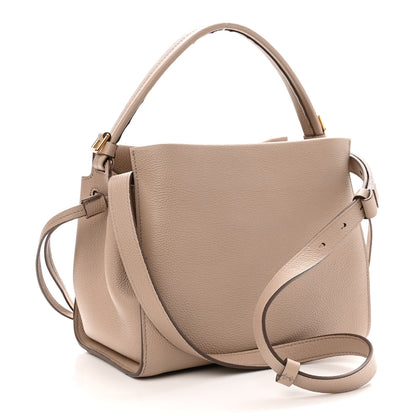 Tom Ford Grained Calfskin Small Padlock Top Handle Beige 2 of 8