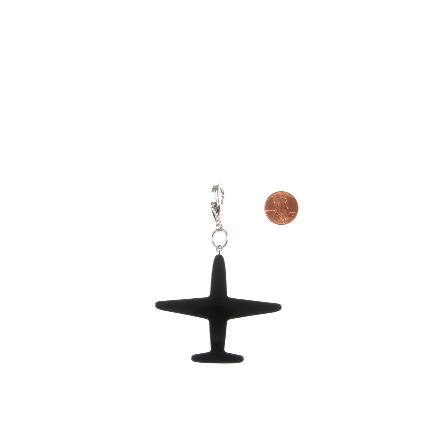 Pearl Resin CC Airline Bag Charm Black White
