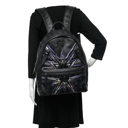 MCM Visetos Dual Stark Cyber Flash Backpack Black 2 of 10