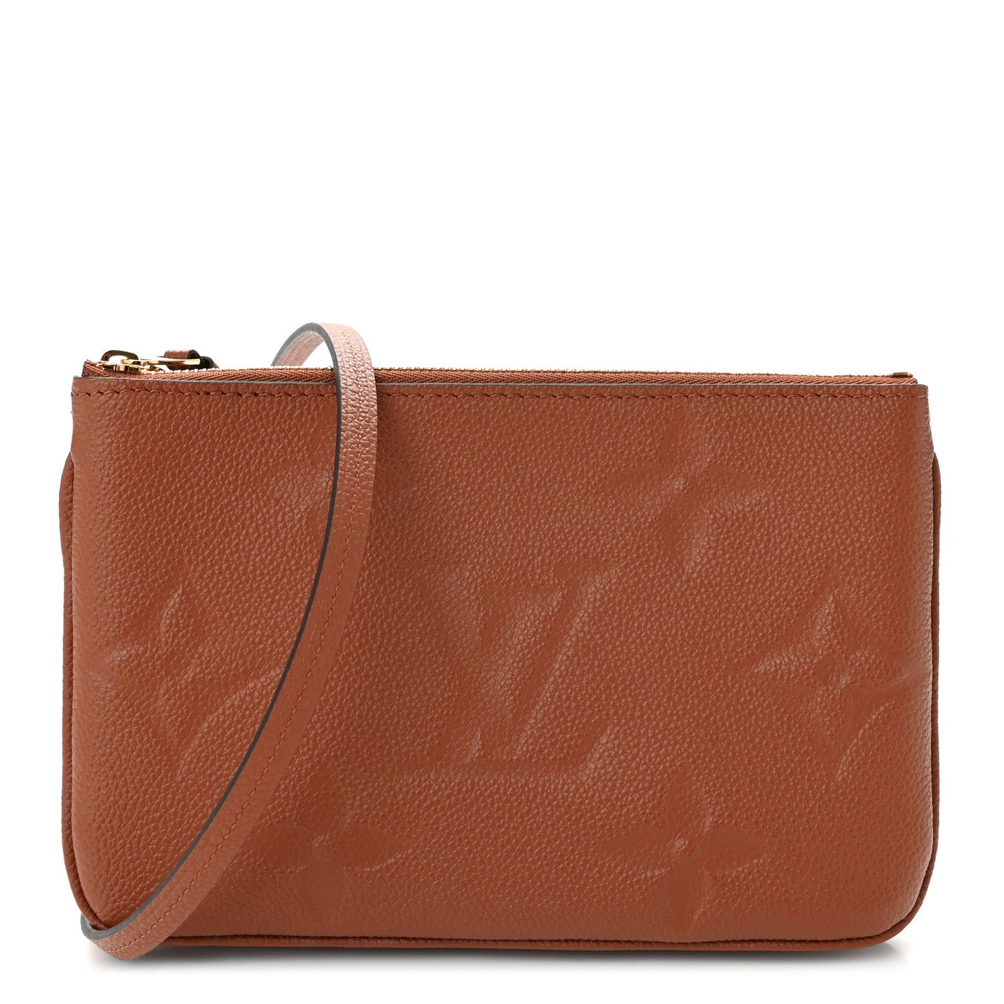 Empreinte Monogram Giant Double Zip Pochette Caramel