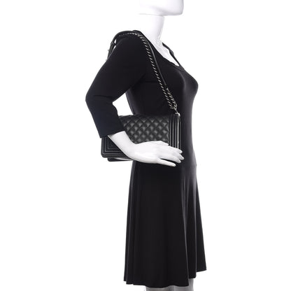 Chanel Caviar Quilted Medium Boy Flap Black 3 of 12
