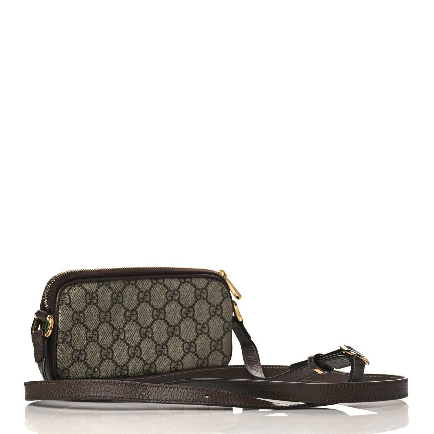 Gucci GG Supreme Monogram Web Mini Ophidia GG Bag Brown 3 of 10
