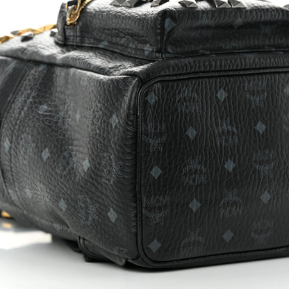 MCM Visetos Studded Medium Stark M Backpack Black 9 of 18
