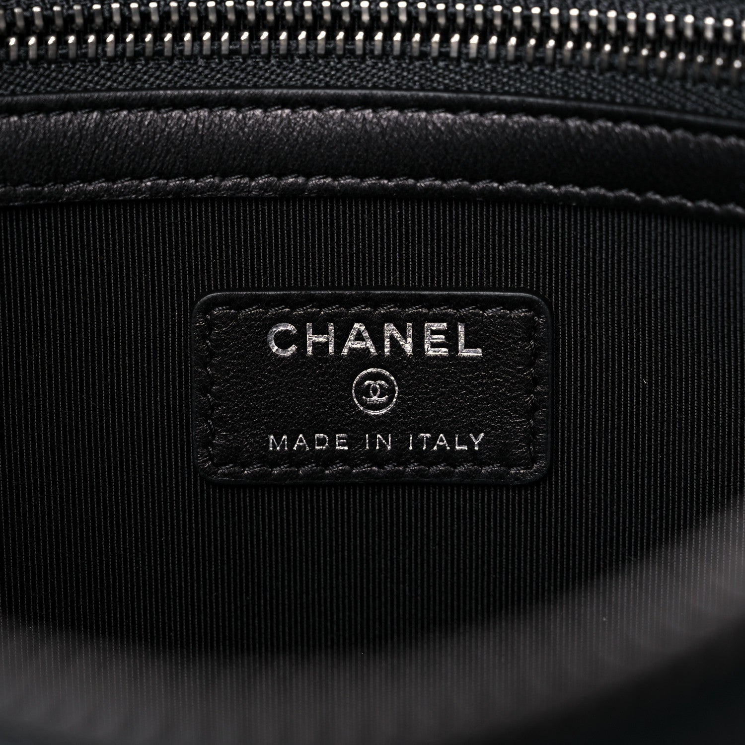 Chanel Canvas La Pausa Large Cosmetic Case Black 6 of 10