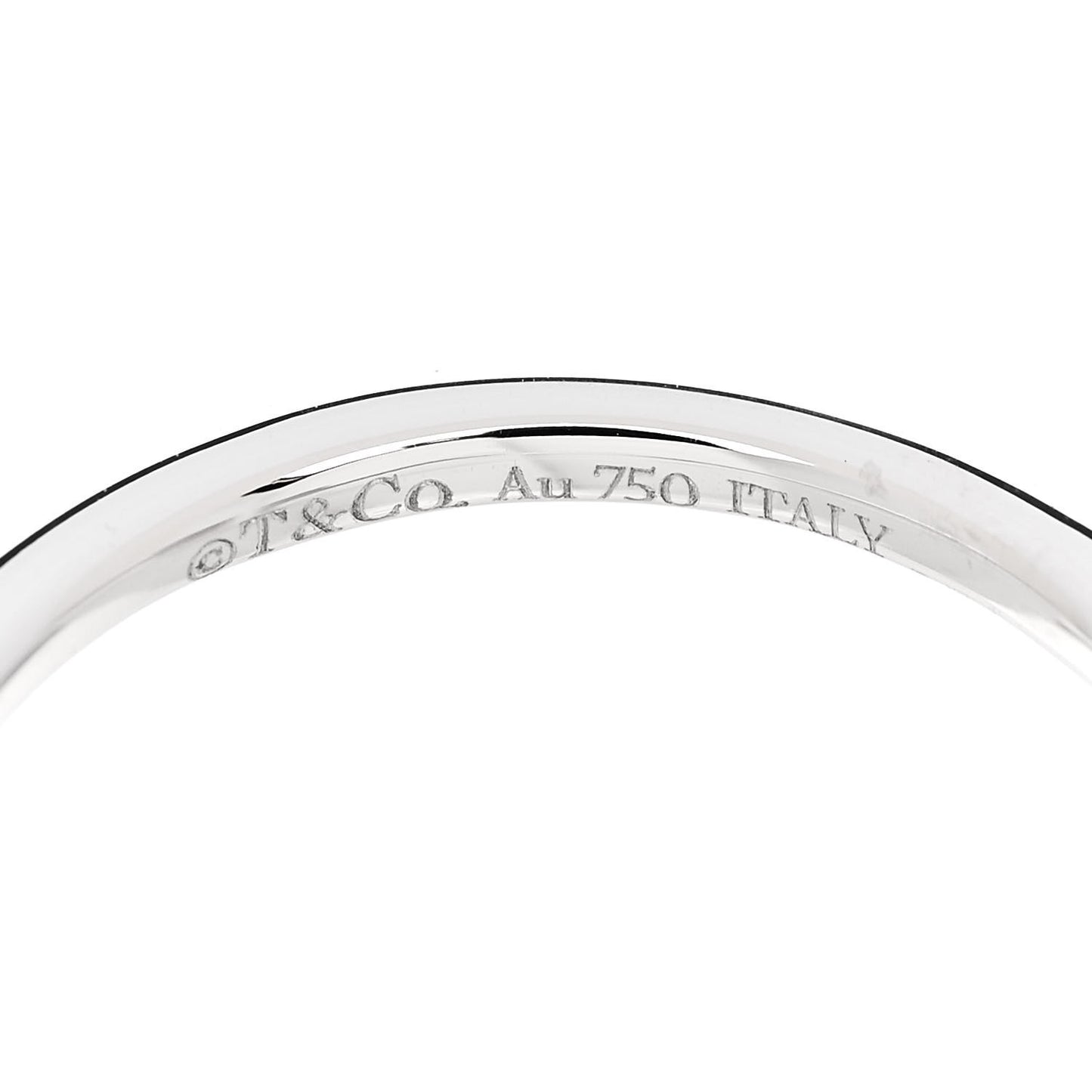 18K White Gold Diamond T Wire Ring 54 6.75