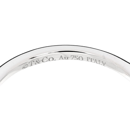 Tiffany 18K White Gold Diamond T Wire Ring 54 6.75 4 of 6