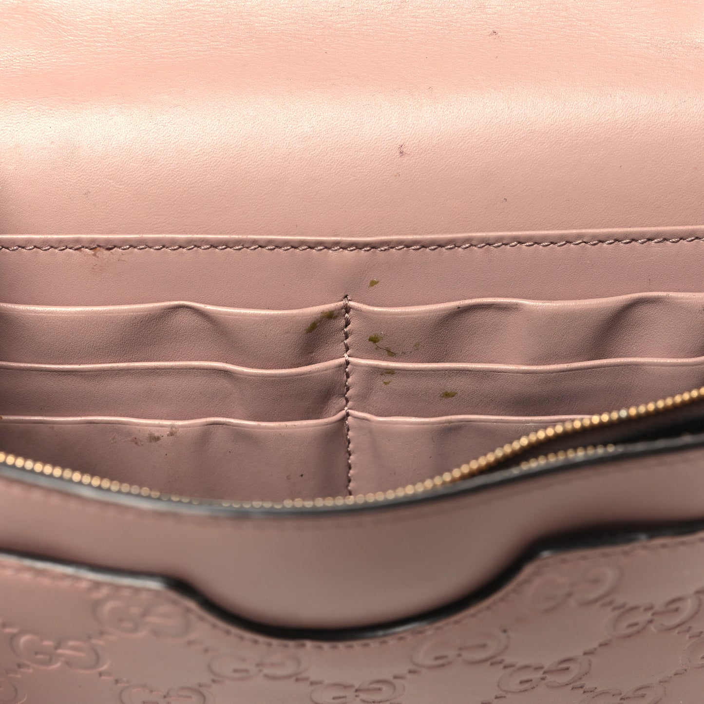 Guccissima Signature Bowy Chain Wallet Dark Cipria