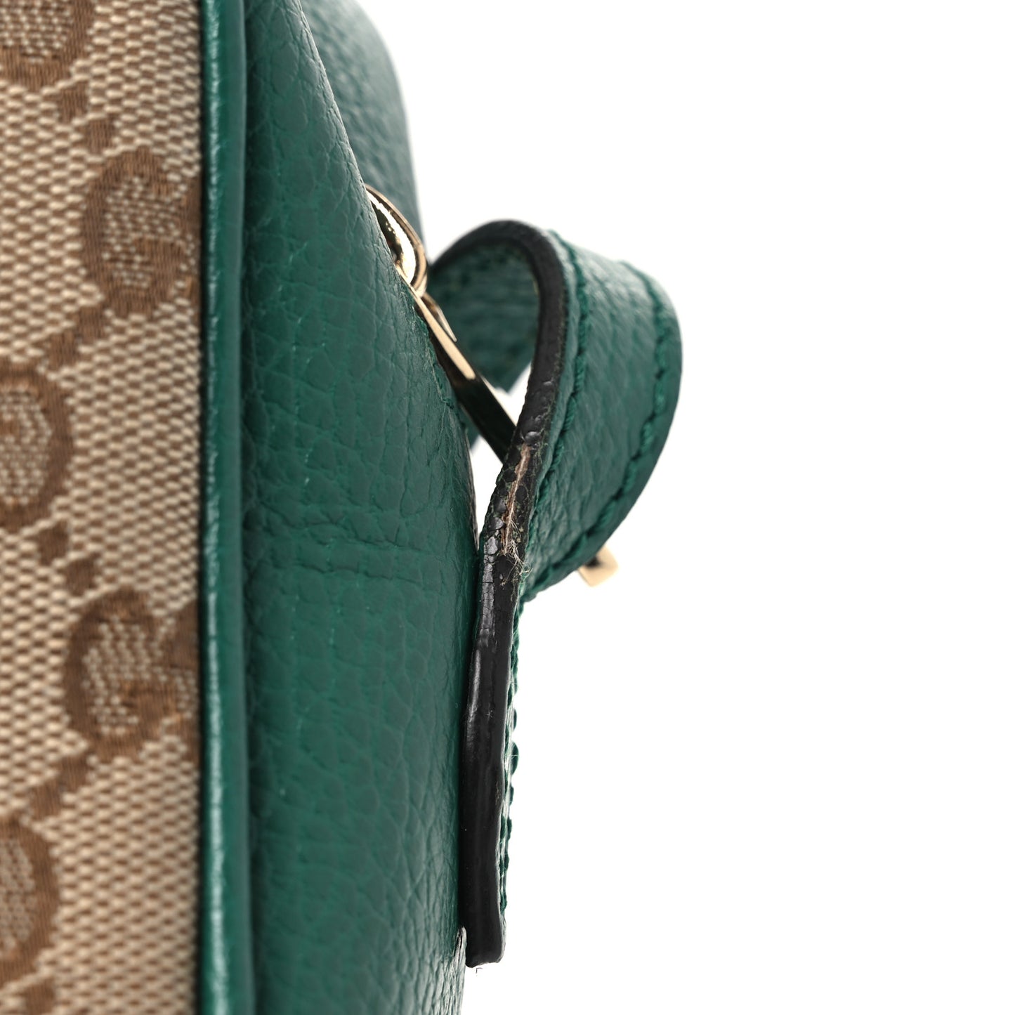 Monogram Dollar Calfskin Mini Bree Messenger Bag Beige Ebony Emerald