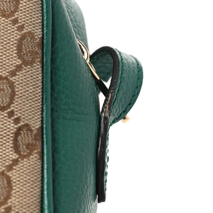 Gucci Monogram Dollar Calfskin Mini Bree Messenger Bag Beige Ebony Emerald 13 of 14
