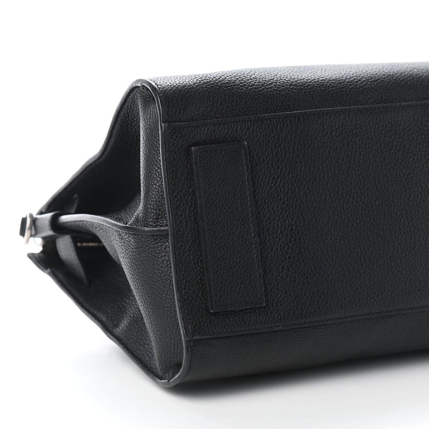 Grained Calfskin Small Supple Chain Sac De Jour Black