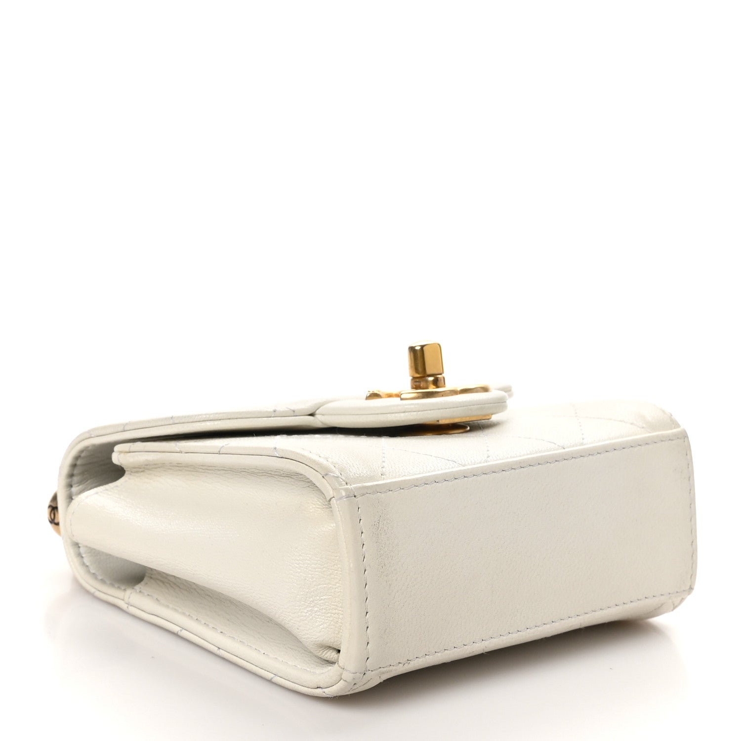 Chanel Goatskin Chic Pearls Clutch On Chain White 4 of 10