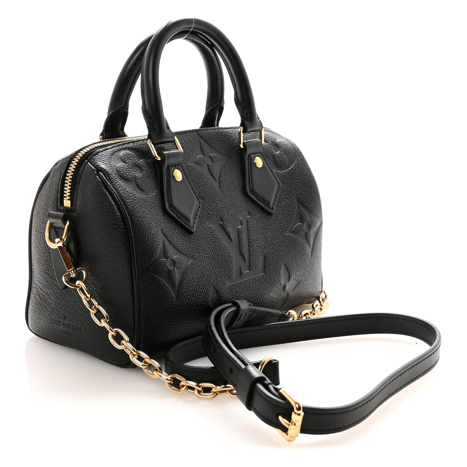 Louis Vuitton Empreinte Monogram Giant Speedy Bandouliere 20 Black 3 of 9