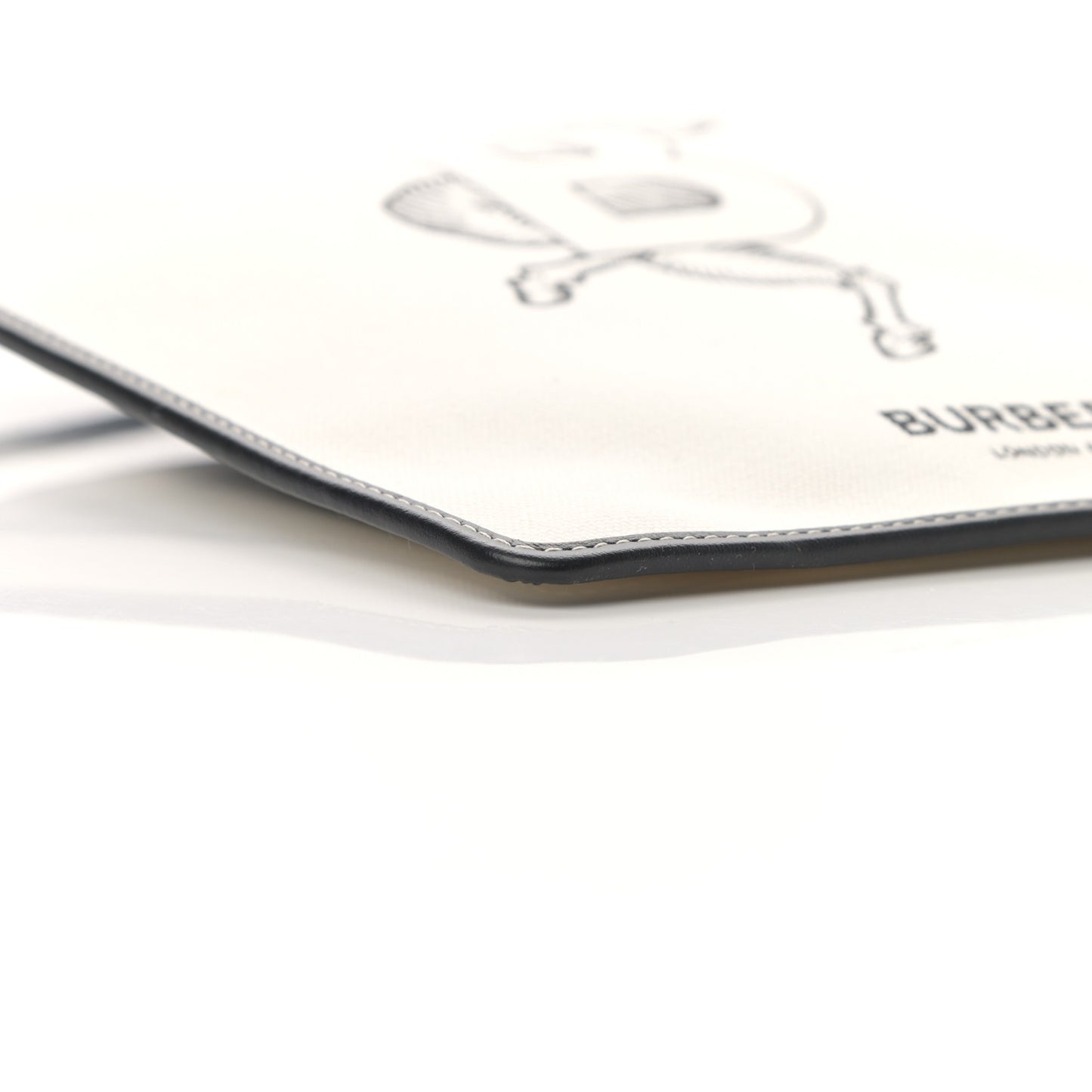 Canvas Mythical Alphabet "B" Faun Print Flat Bag White