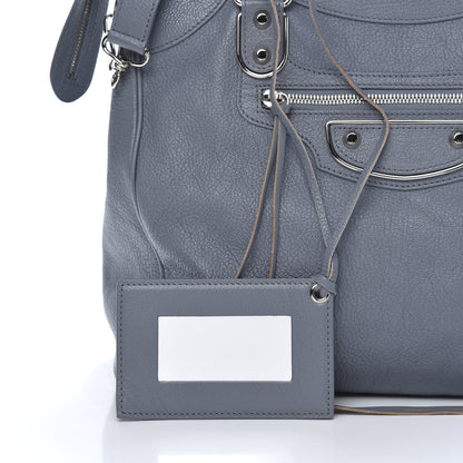 Balenciaga Chevre Silver Metallic Edge Hardware Velo Bleu Acier 11 of 12